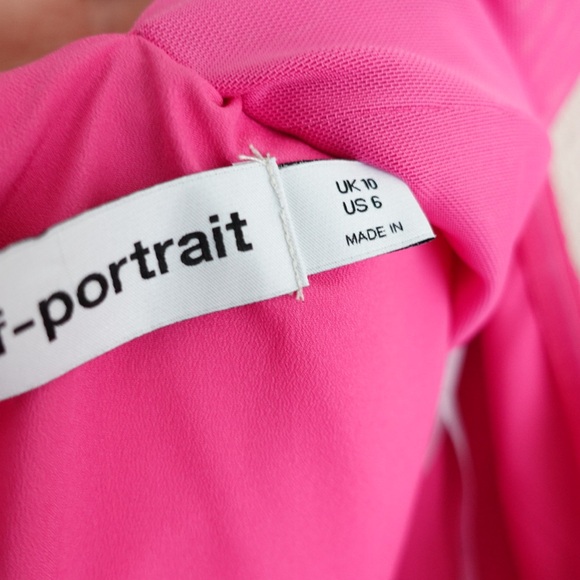 NWT Self-Portrait Pink Strapless A-line Off-Shoulder Flared Midi Dress Prom - Picture 7 of 15